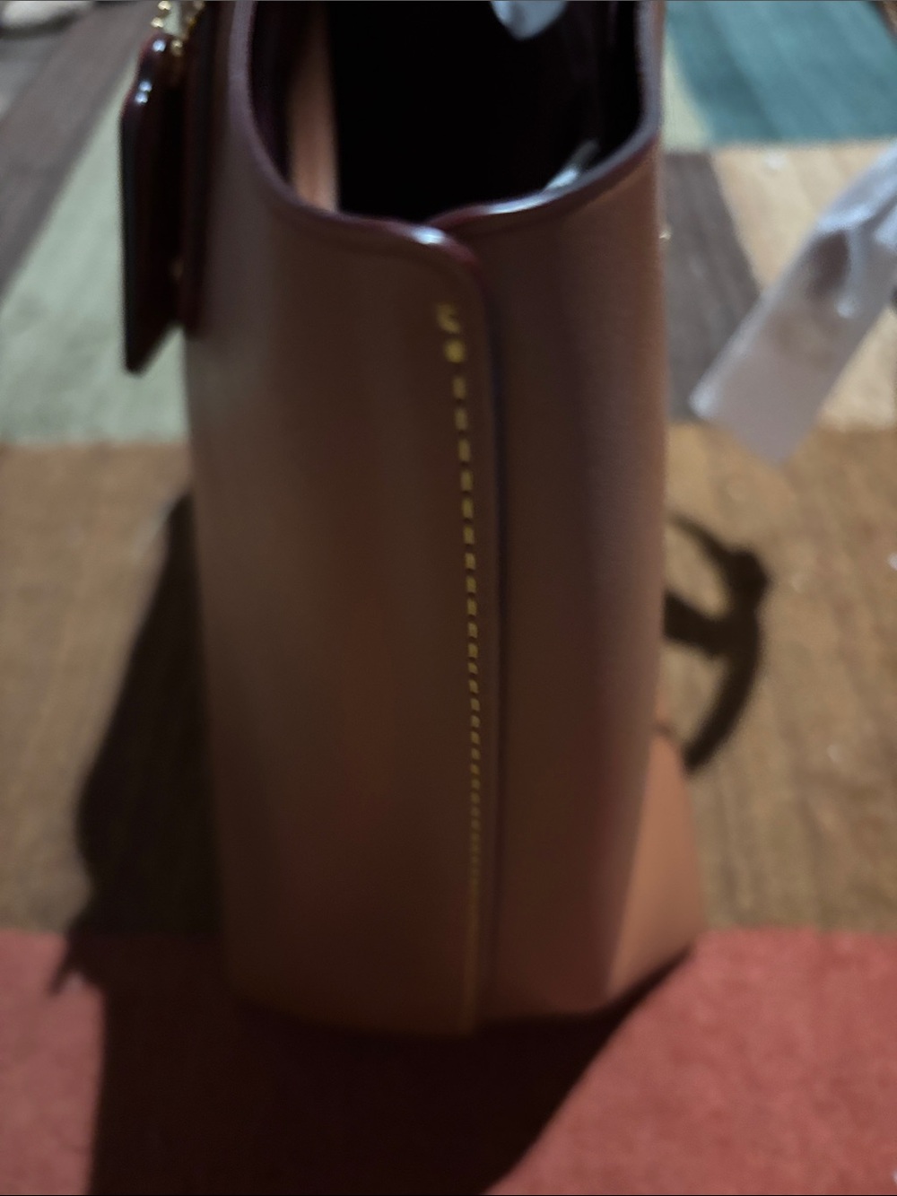 Coach Women's Brown Leather Tote Bag - Picture 2 of 10
